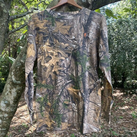 Browning Realtree Camo Shirt Mens Size Medium Hunting - Picture 3 of 5